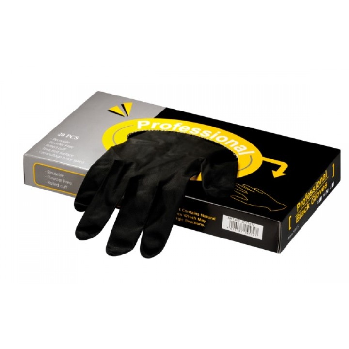 Latexové rukavice "Professional Black Gloves"
